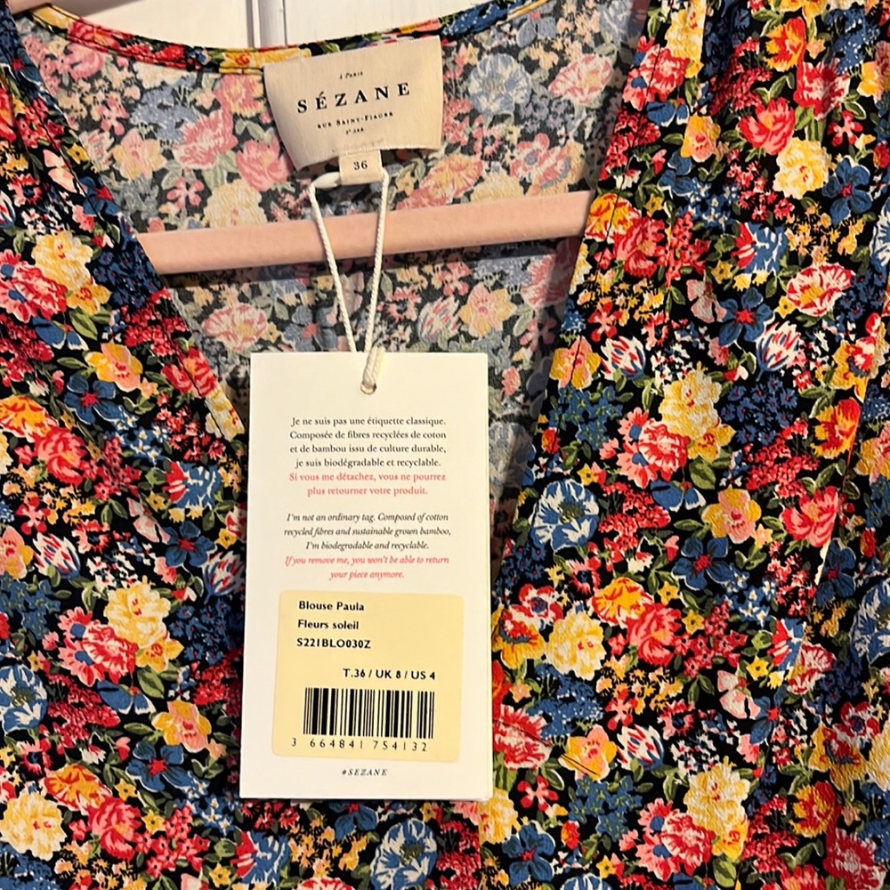 Sezane Paula Blouse. New with tags. Size 36 (US 4)